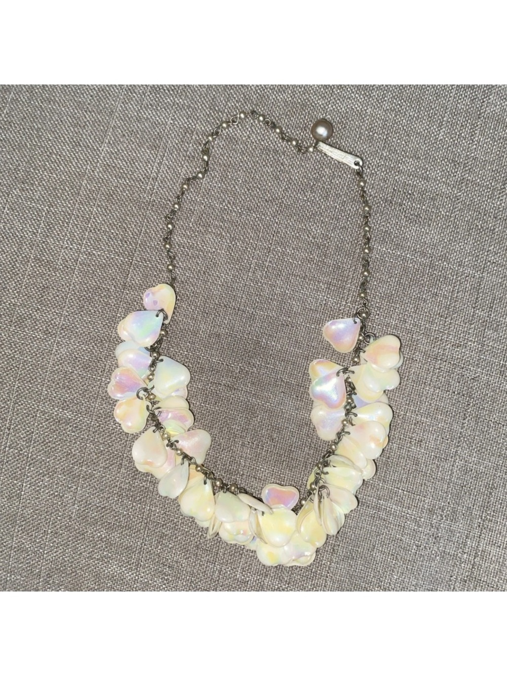 Vintage Japan iridescent Mother Of Pearl Necklace